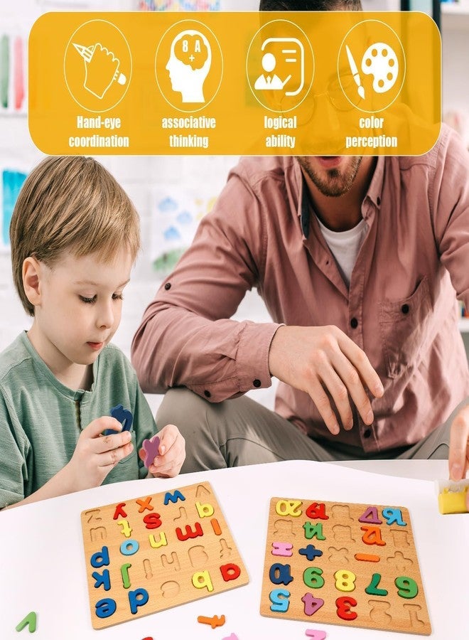 VDNSI Wooden Learning Educational Board for Kids, Puzzle Toys for 2+ Years Old Boys & Girls Educational Toys for Toddlers & Preschoolers, ABCD for Kids (3pcs) - Image 5